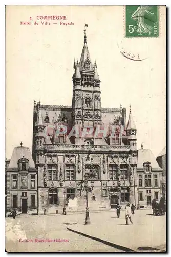 Cartes postales Compiegne Hotel de Ville Facade