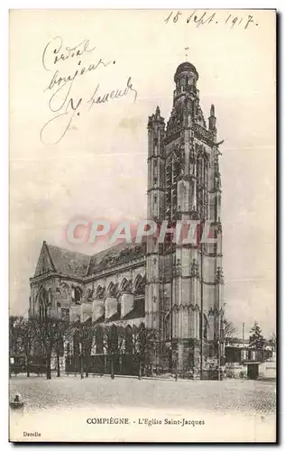 Ansichtskarte AK Compiegne L Eglise Saint Jacques