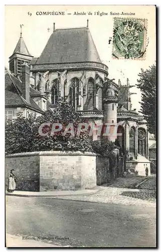 Ansichtskarte AK Compiegne Abside de l Eglise Saint Antoine