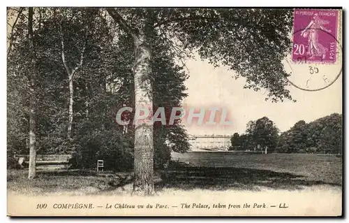 Cartes postales Compiegne Le Chateau vu du Parc