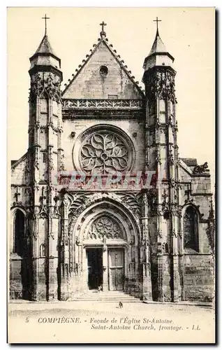 Ansichtskarte AK Compiegne Facade de l Eglise St Antoine