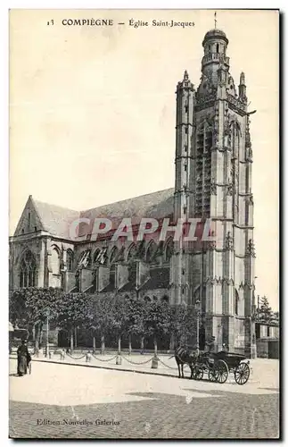 Ansichtskarte AK Compiegne Eglise Saint Jacques