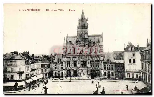 Cartes postales Compiegne Hotel de Ville Place