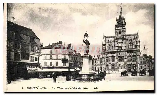 Cartes postales Compiegne La Place de l Hotel de ville