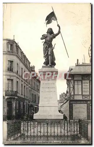 Ansichtskarte AK Compiegne Statue de Jeanne d arc