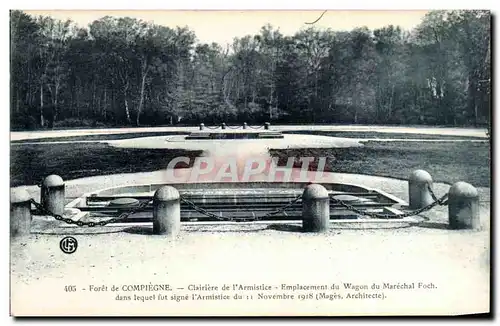 Ansichtskarte AK Foret de Compiegne Clairiere de l armistice Militaria