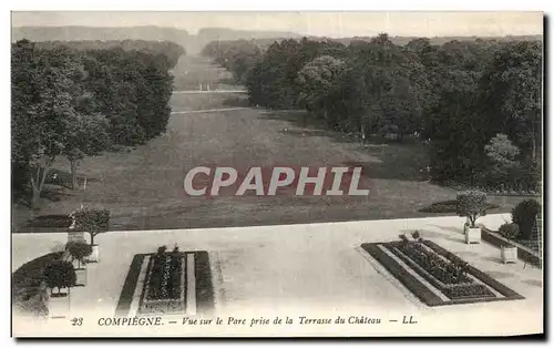 Ansichtskarte AK Compiegne Vue Sur le Parc prise de la terrasse du chateau