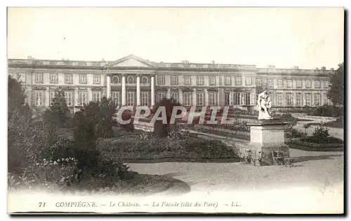 Ansichtskarte AK Compiegne Le Chateau La facade cote du parc