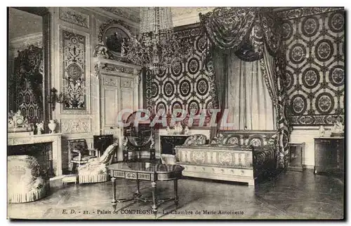 Ansichtskarte AK Palais de Compiegne Le Chateau La chambre de Marie Antoinette