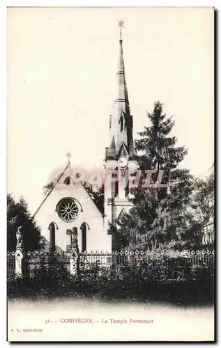 Cartes postales Compiegne Le Temple Protestant