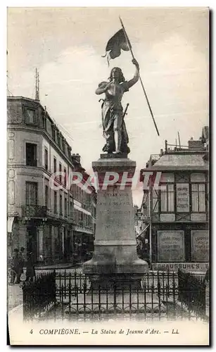 Ansichtskarte AK Compiegne La Statue de Jeanne d arc