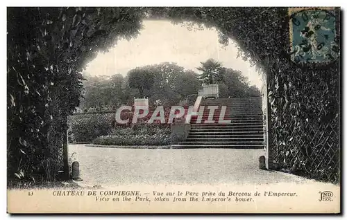 Cartes postales Chateau de Compiegne Vue sur le parc prise du berceau de l empereur