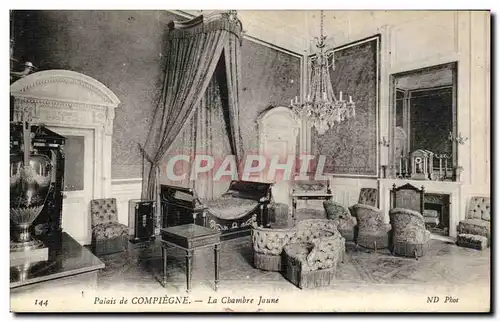 Ansichtskarte AK Palais de Compiegne La chambre jaune