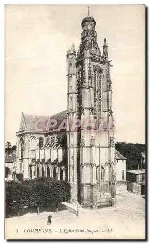 Ansichtskarte AK Compiegne L Eglise Saint Jacques