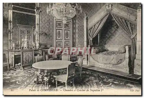 Ansichtskarte AK Palais Compiegne Chambre a coucher de Napoleon 1er