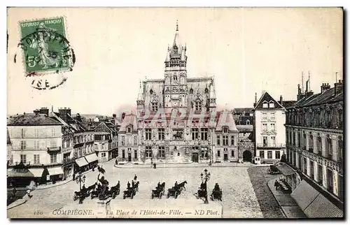 Cartes postales Palais Compiegne La Place de l Hotel de Ville