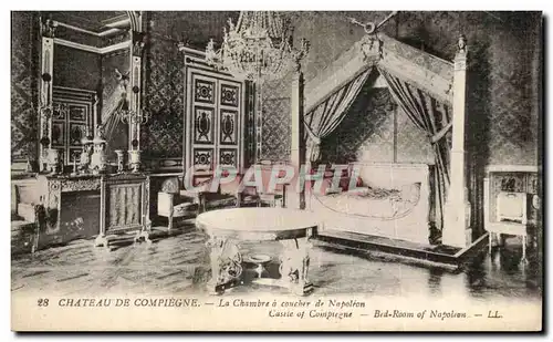 Ansichtskarte AK Chateau de Compiegne Chambre a Coucher de Napoleon 1er