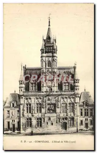 Cartes postales Compiegne Hotel de ville