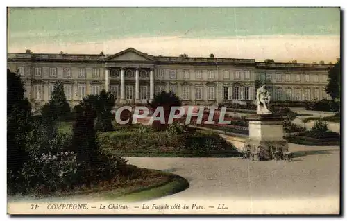 Ansichtskarte AK Compiegne Le Chateau La facade cote du parc