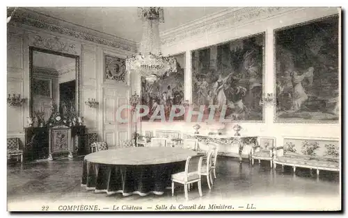 Cartes postales Compiegne Le Chateau Salle des ministres