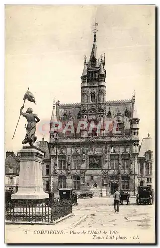 Cartes postales Compiegne Place de l Hotel de ville