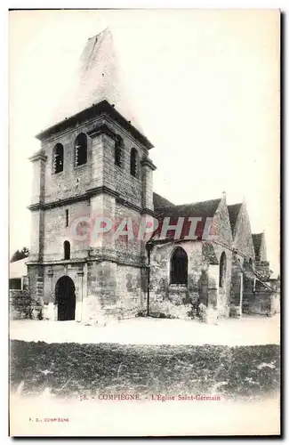 Ansichtskarte AK Compiegne L Eglise Saint Germain