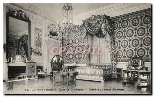 Ansichtskarte AK Palais de Compiegne Chambre de Marie Antoinette