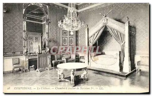 Ansichtskarte AK Compiegne Le Chateau Chambre a coucher de Napoleon 1er