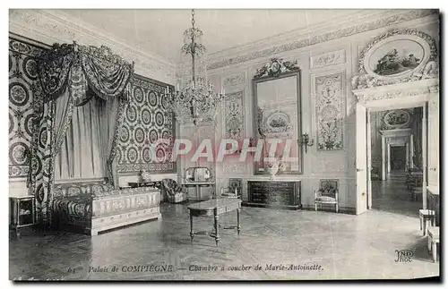 Ansichtskarte AK Palais de Compiegne Chambre a coucher de Marie Antoinette