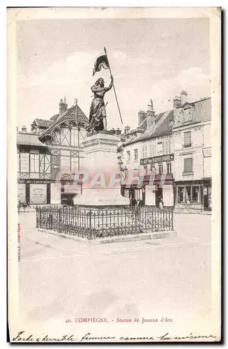 Ansichtskarte AK Compiegne Statue de Jeanne d arc