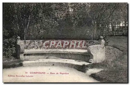 Cartes postales Compiegne Banc de Napoleon