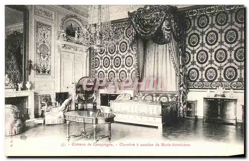 Ansichtskarte AK Chateau de Compiegne Chambre a Coucher de Marie Antoinette