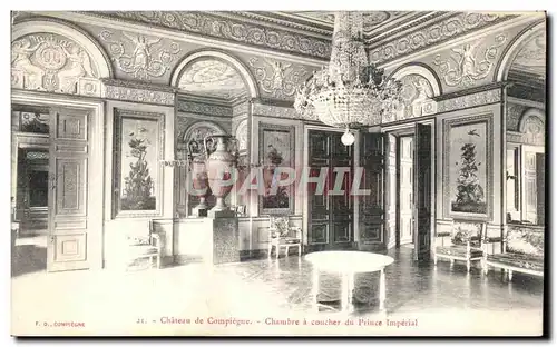 Ansichtskarte AK Chateau de Compiegne Chambre a Coucher du Prince Imperial