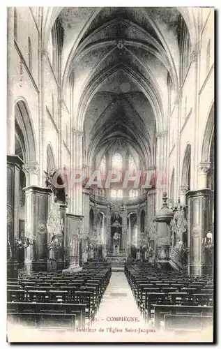 Cartes postales Compiegne Interieur de l Eglise Saint Jacques