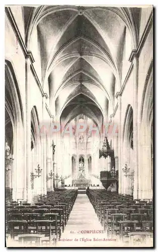 Ansichtskarte AK Compiegne Interieur de l Eglise Saint Antoine