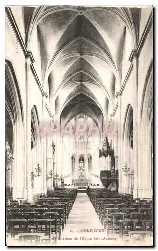 Cartes postales Compiegne Interieur de l Eglise Saint Antoine