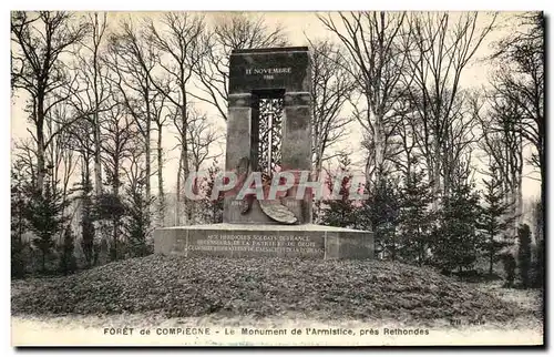 Ansichtskarte AK Foret De Compiegne Le Monument de l Armistice pres Rethondes Aigle