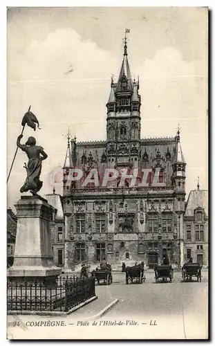 Cartes postales Compiegne Place de l Hotel de Ville