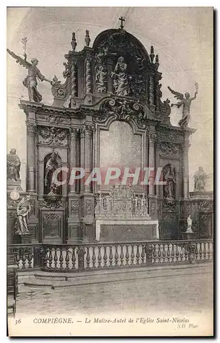 Cartes postales Compiegne Le Maitre Autel de l Eglise Saint Nicolas