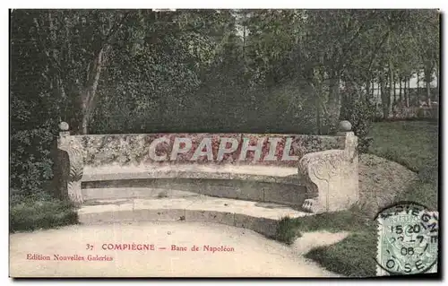 Cartes postales Compiegne Banc de Napoleon