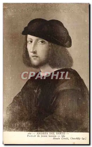 Ansichtskarte AK Andre del Sarto Portrait de jeune homme musee Conde Chantilly