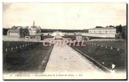 Ansichtskarte AK Chateau De Chantilly Vue Generale prise de la Route des Lions