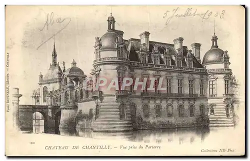 Cartes postales Chantilly Chateau Vue Prise du Parterre