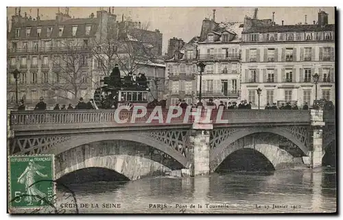 Cartes postales Paris Crue De Seine Pont de la Tournelle