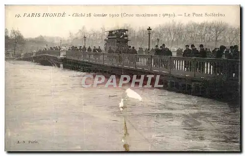 Cartes postales ParisInonde Cliche Le Pont Soiferino