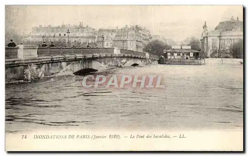 Ansichtskarte AK Paris Inondations De Le Pont des Invalides