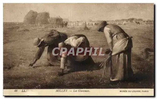 Cartes postales Millet Les glaneuses Musee du Louvre Paris