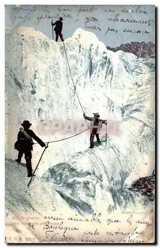 Cartes postales Sur le glacier Alpinisme