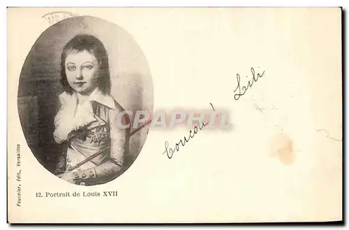 Cartes postales Portrait de Louis XVII