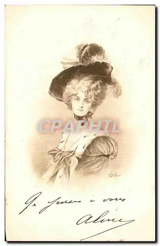 Cartes postales Fantaisie Femme Coiffure